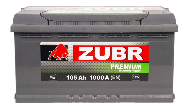 Автомобильный аккумулятор ZUBR PREMIUM 105 Ач R+ EN1000A (353x175x190) (ZP1050) B13