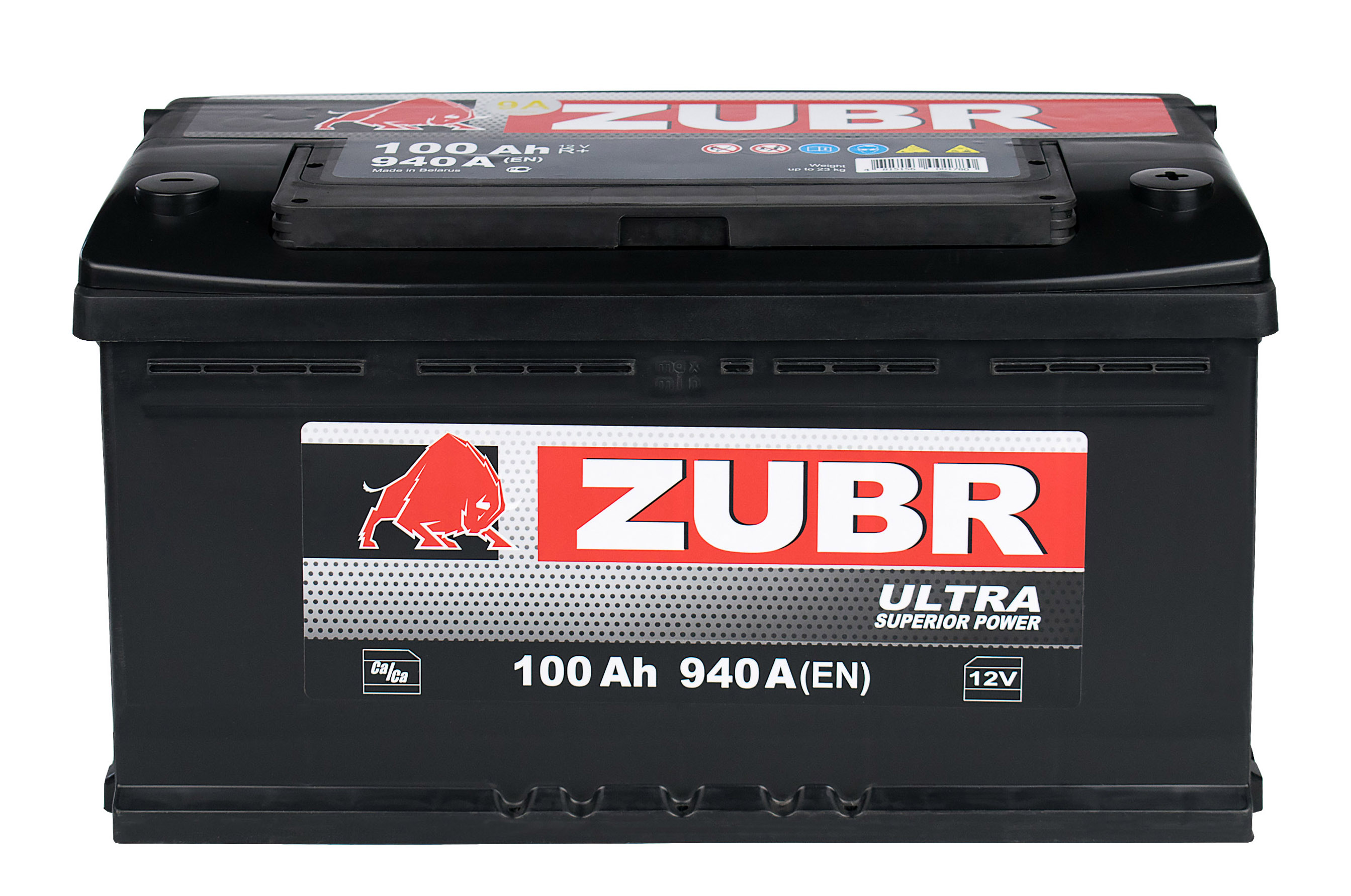 Автомобильный аккумулятор ZUBR ULTRA 100 Ач R+ EN940A (353x175x190) (ZU1000) 
